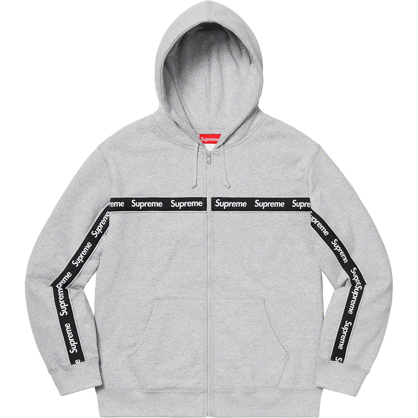 Text Stripe Zip Up Hooded Sweatshirt view 7
